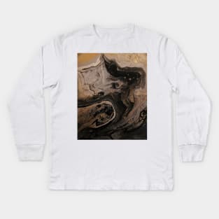 Sands of Time Abstract Acrylic Art Kids Long Sleeve T-Shirt